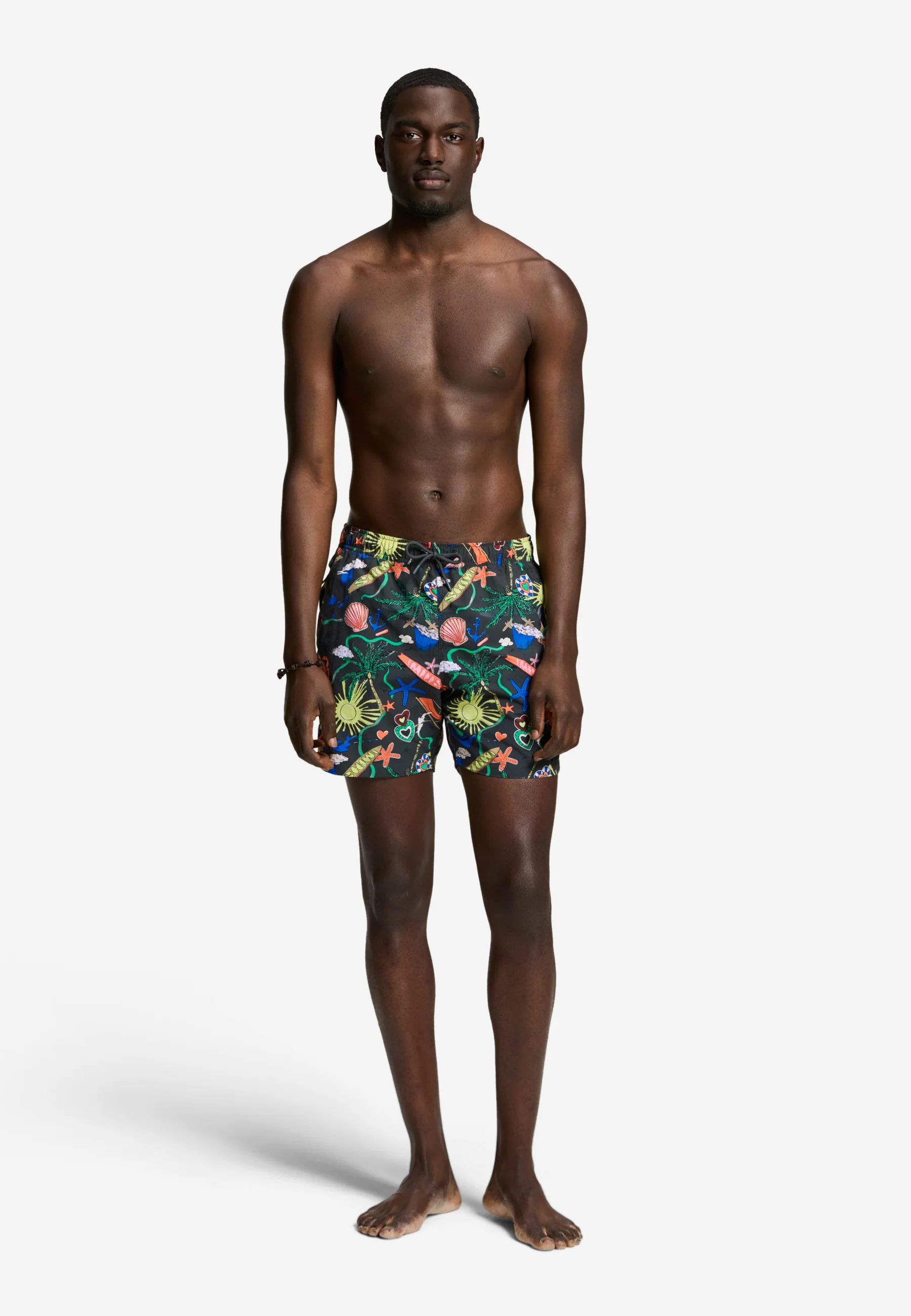 A-Dam x TSB - Nate Quick Dry swim shorts | black with print - Image 6