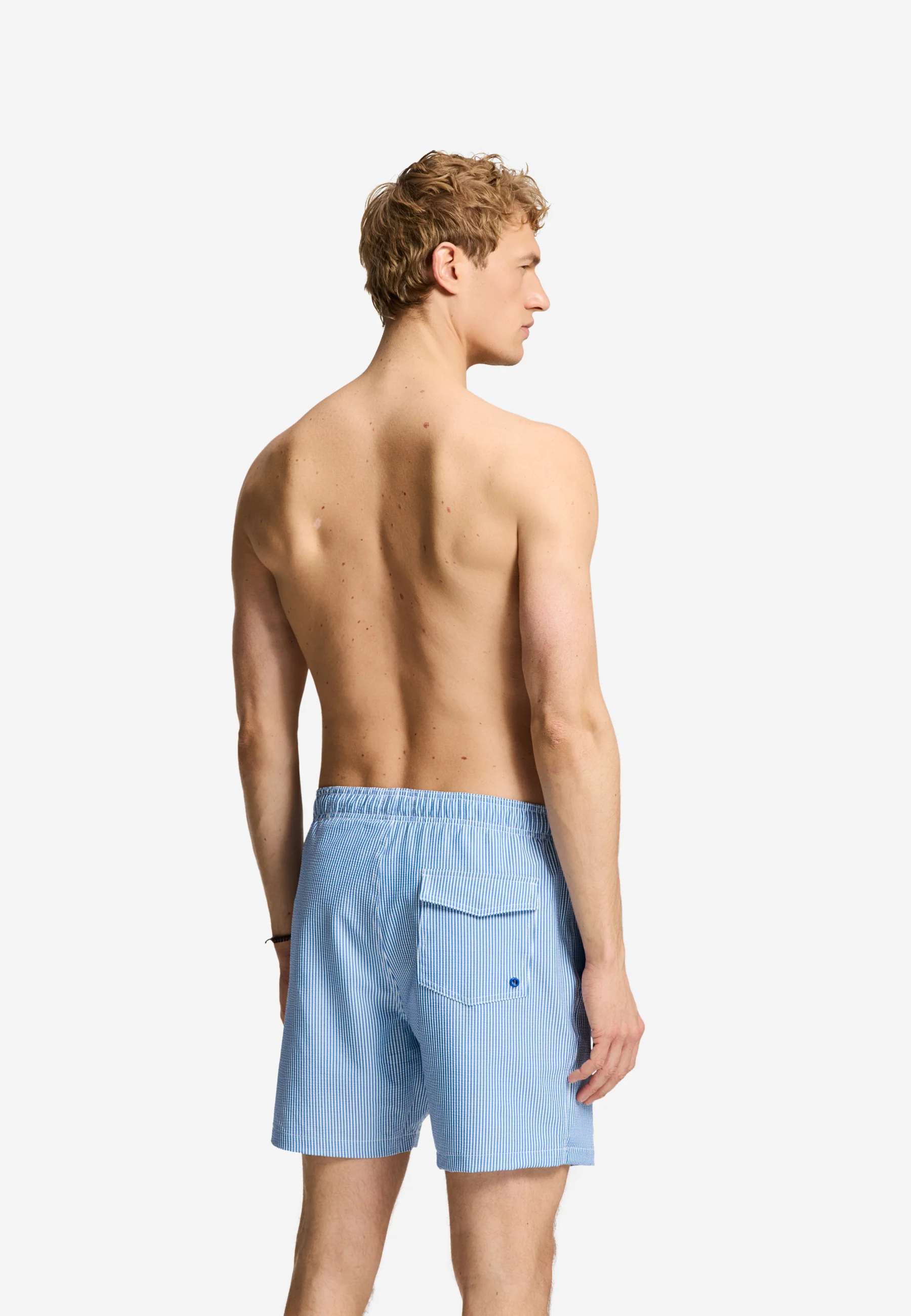 A-Dam x TSB - Pete swim shorts seersucker | blue stripe - Image 5