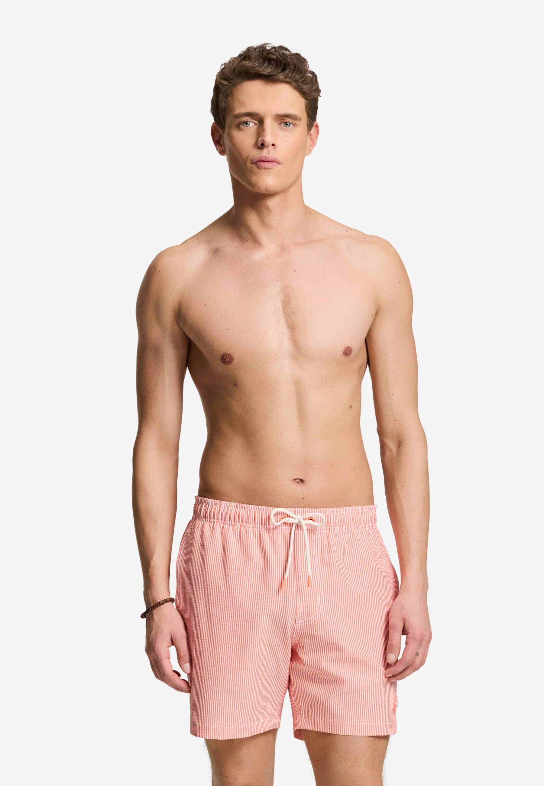 A-Dam x TSB - Pete swim shorts seersucker | orange stripe - Image 2