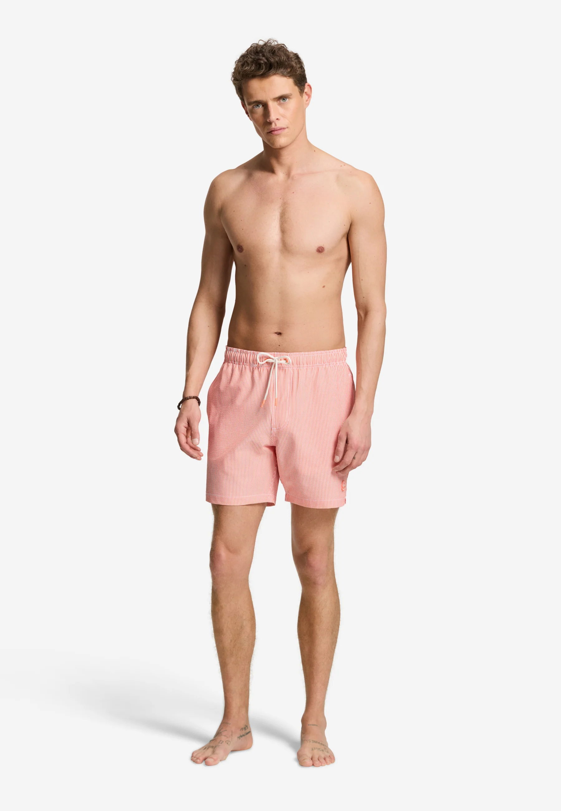 A-Dam x TSB - Pete swim shorts seersucker | orange stripe - Image 6