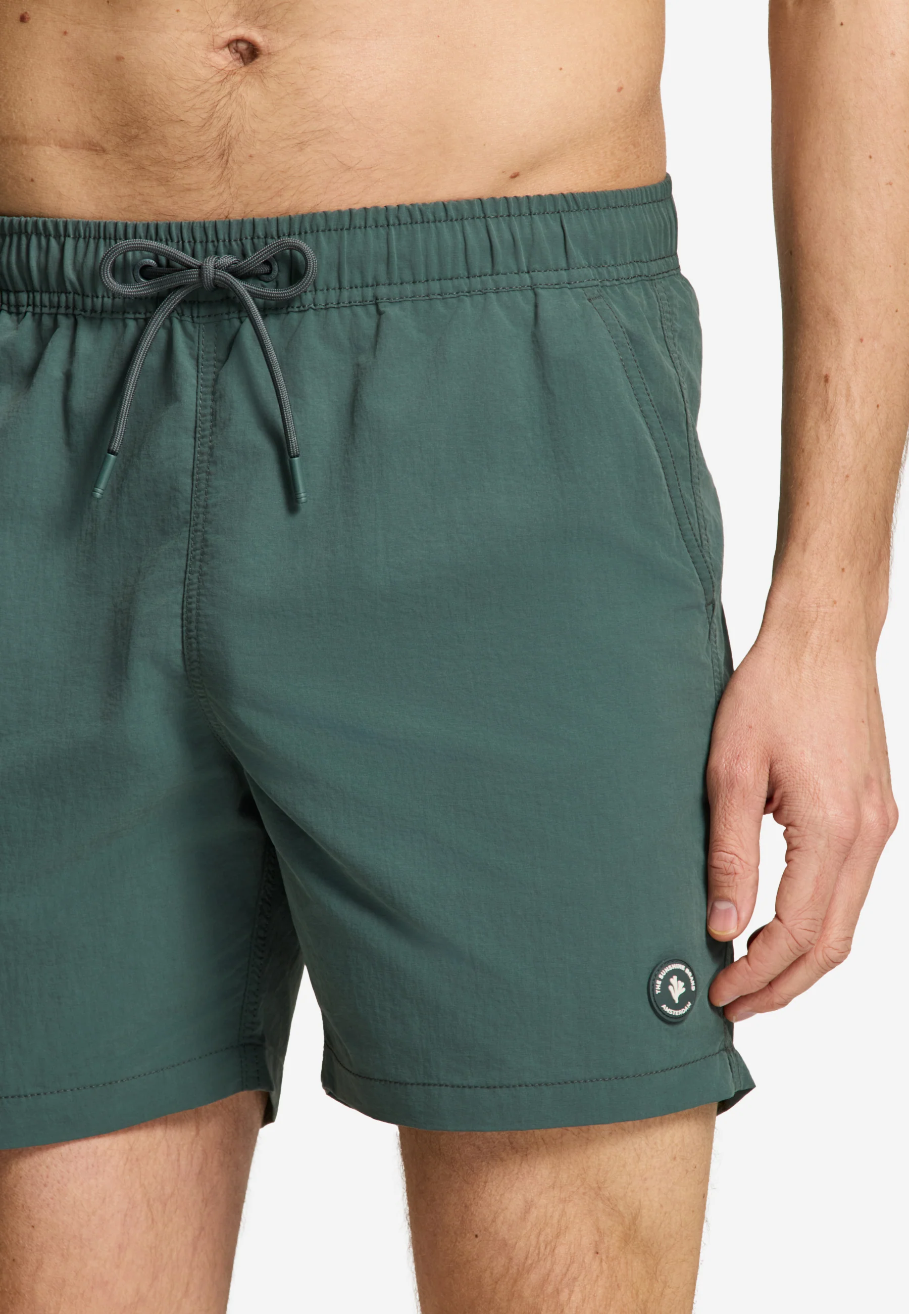 A-Dam x TSB - Nate Quick Dry Swim Shorts solid | green smokey - Image 5