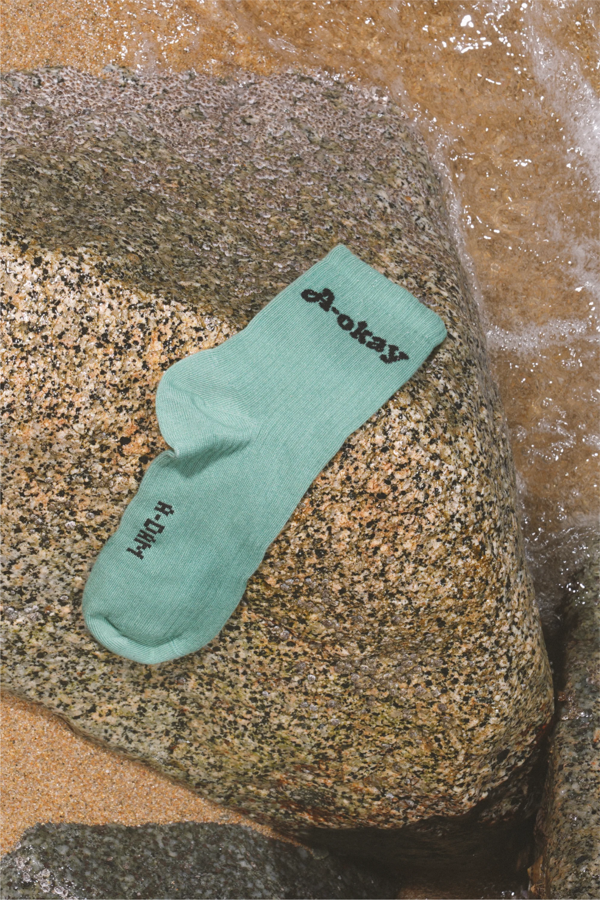 Green A-okay Quarter Crew Socks - Image 2