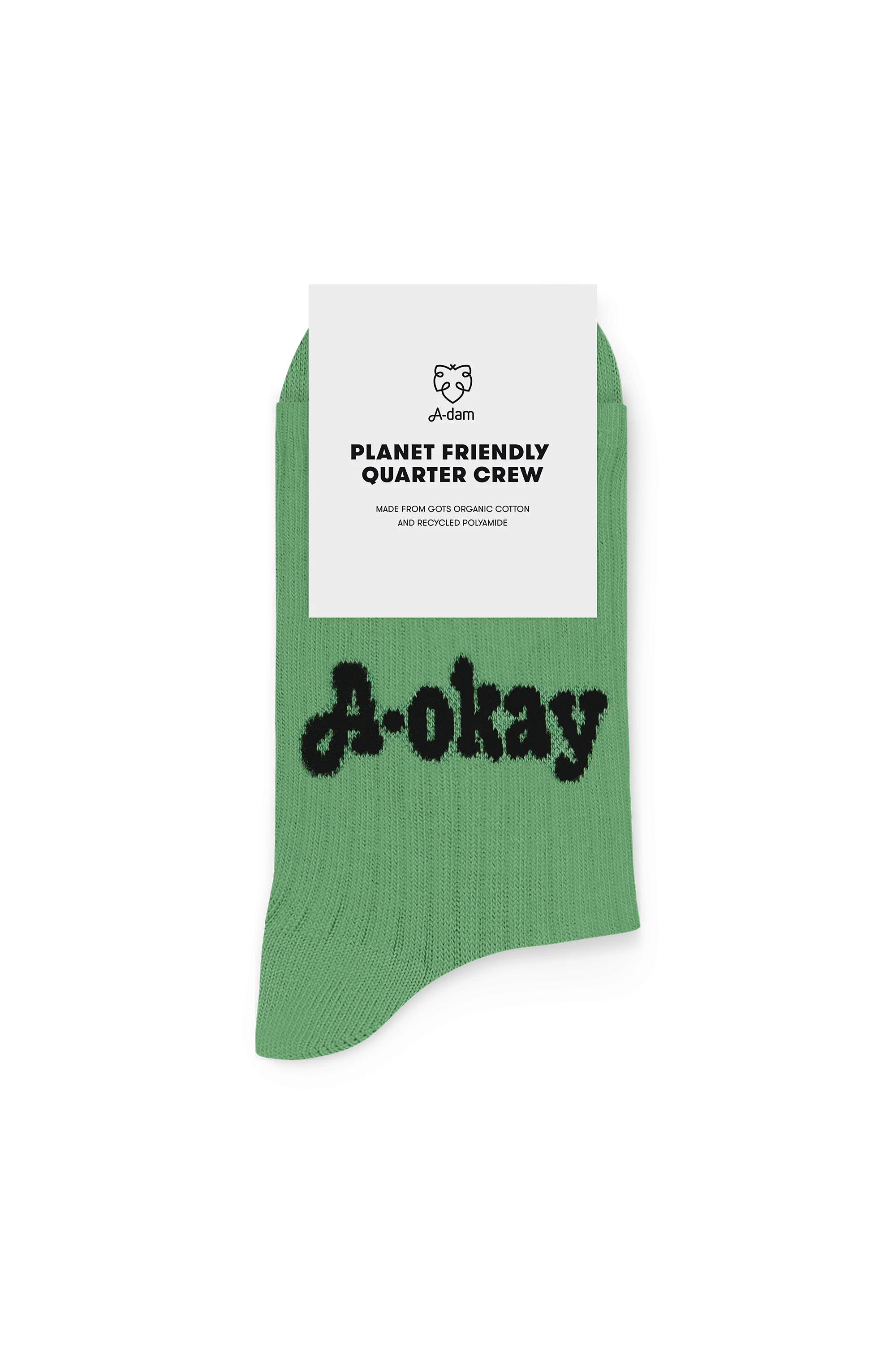 Green A-okay Quarter Crew Socks - Image 6