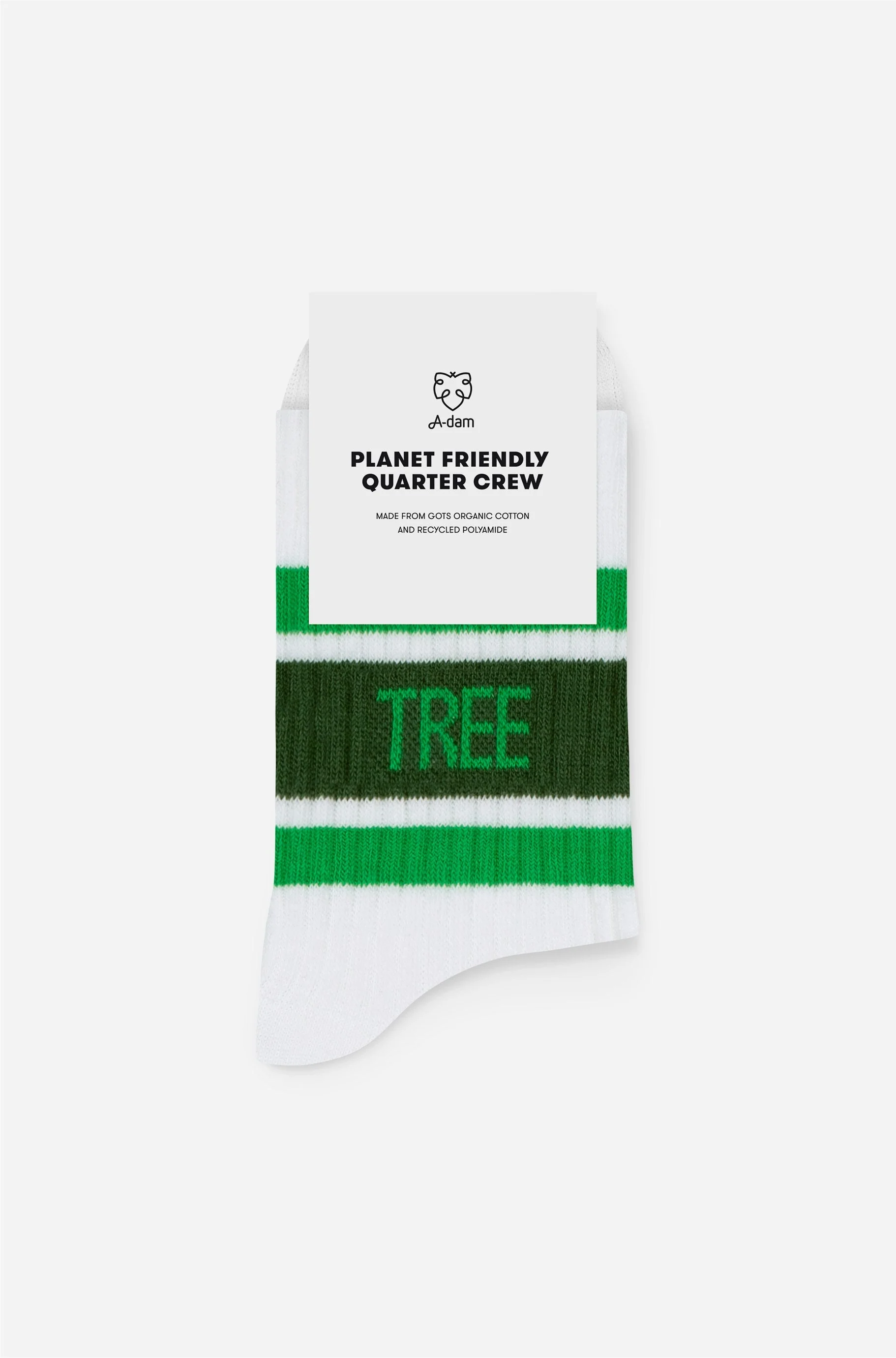 Green Treehugger Quarter Crew Socks - Image 4