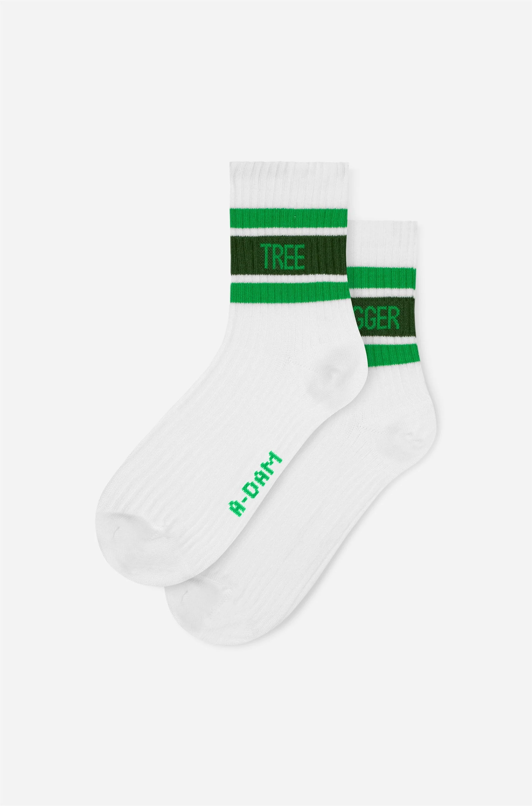 Green Treehugger Quarter Crew Socks - Image 5