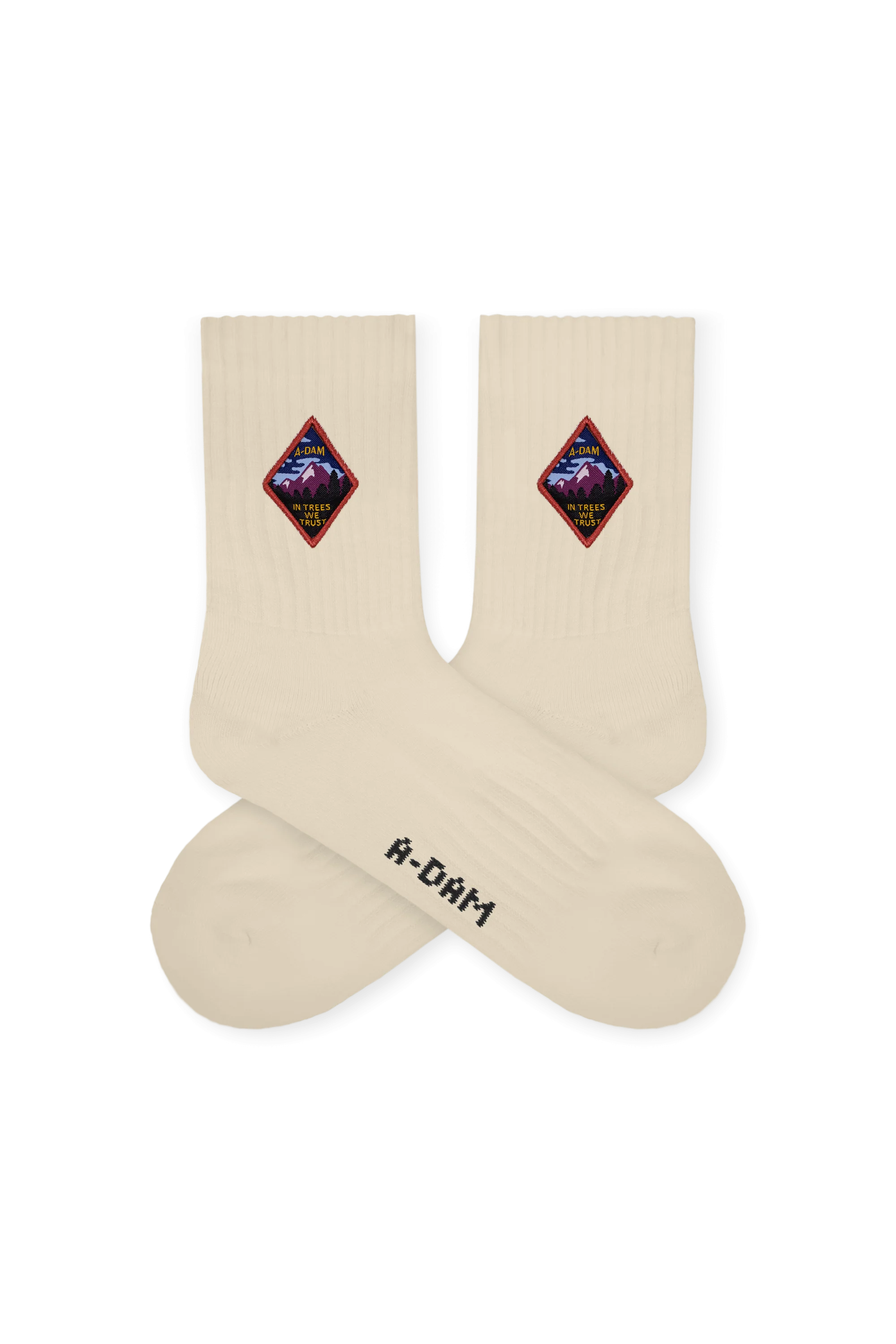 Offwhite Patch Trees Quarter Crew Socks