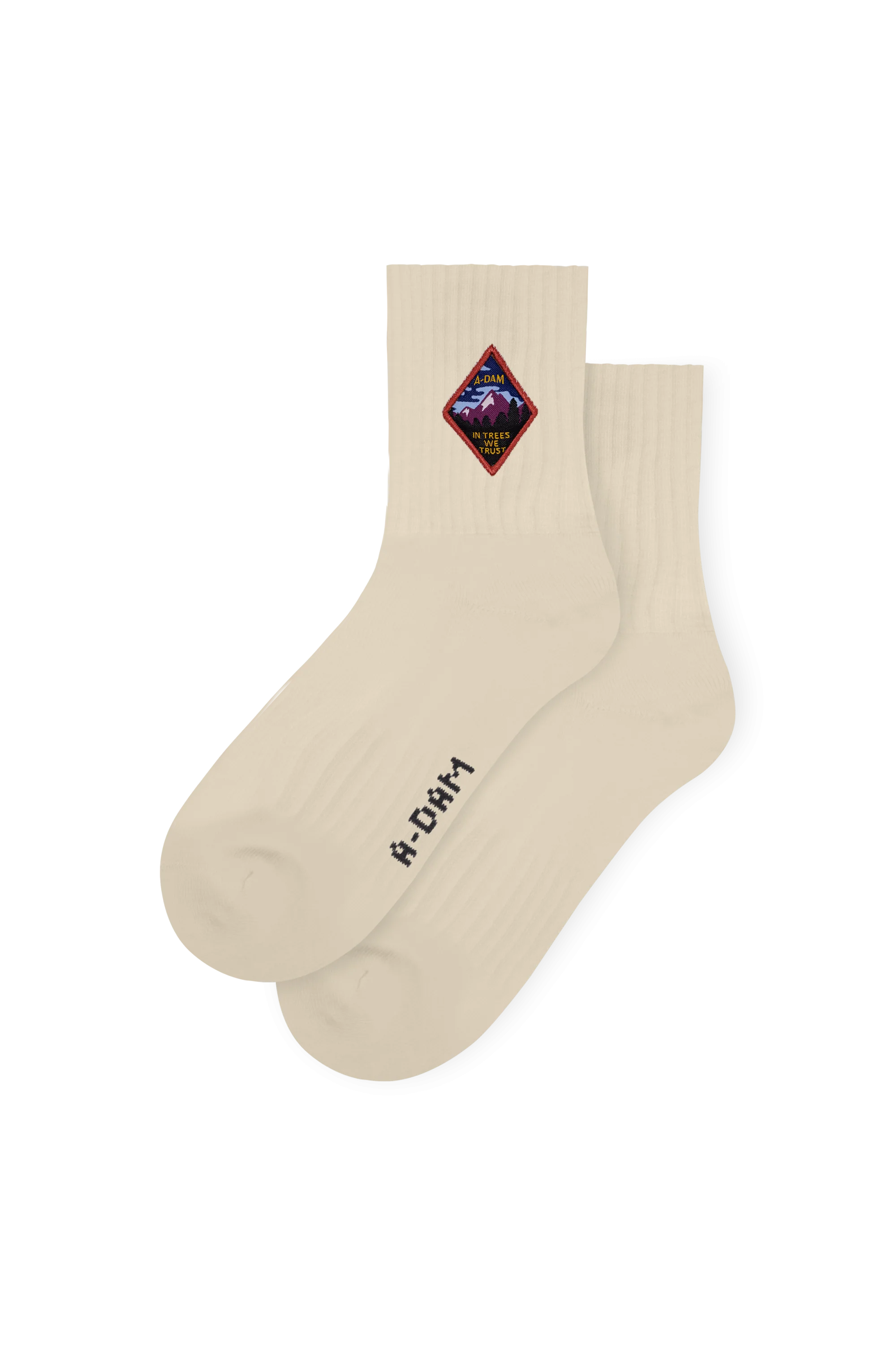 Offwhite Patch Trees Quarter Crew Socks - Image 4
